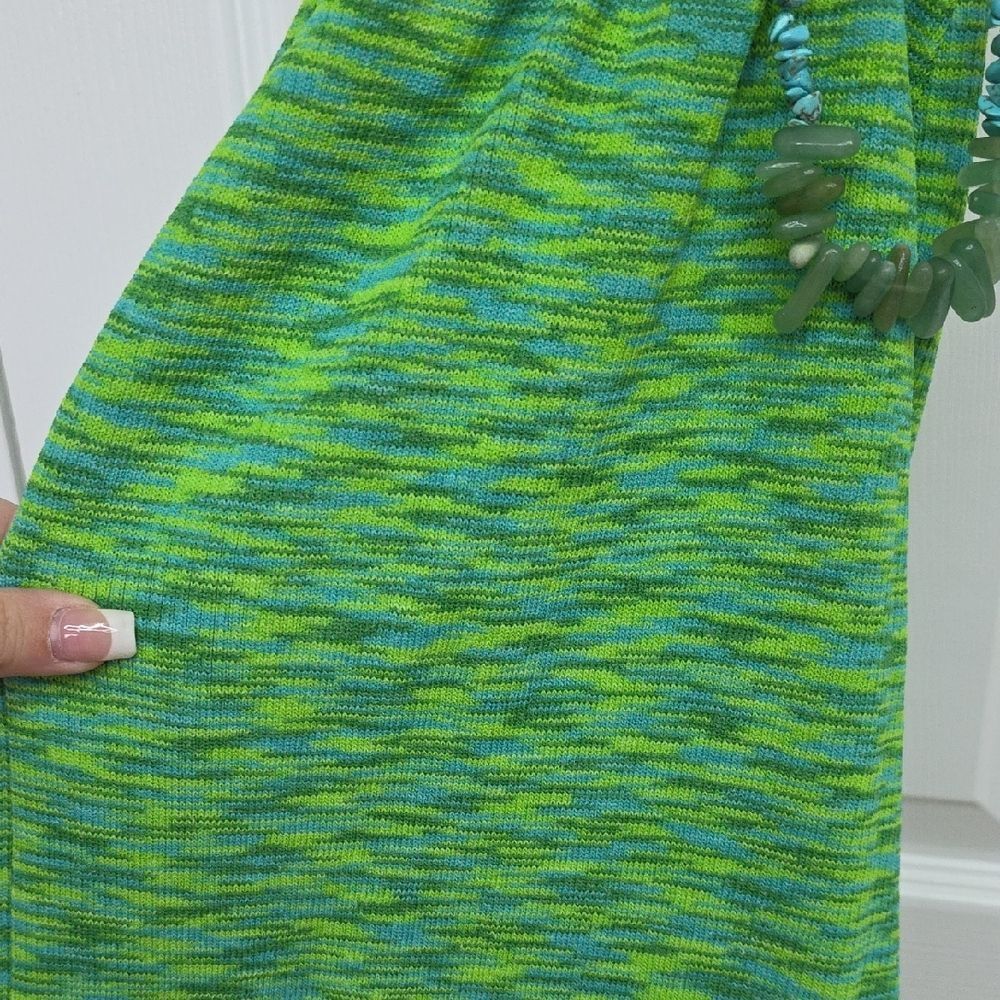 Bershka Green Halter Backless Beaded Mini Dress - Picture 4 of 5